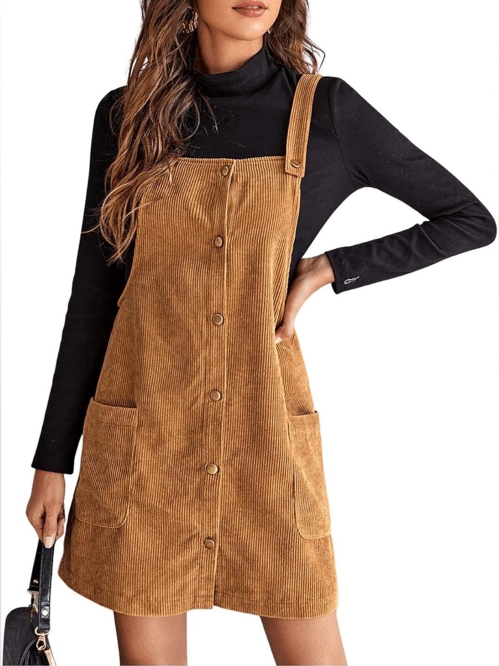 Button Front Corduroy Dress